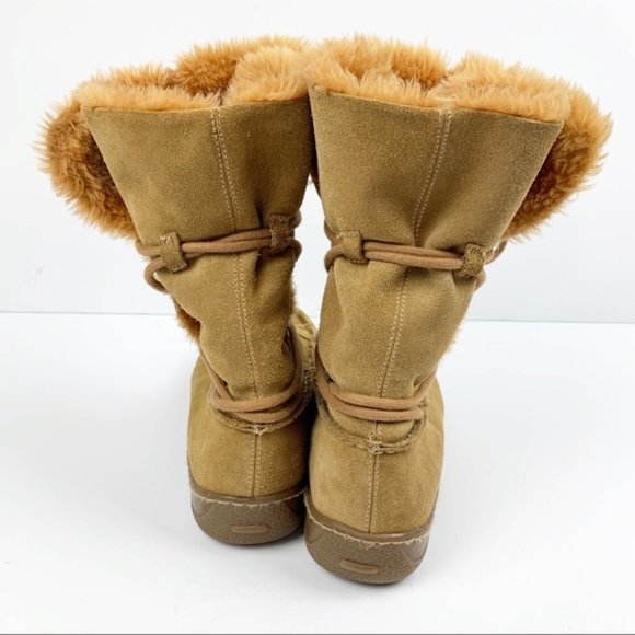 Victoria Spenser Boots Golden Brown Fluffy - Picture 3 of 8